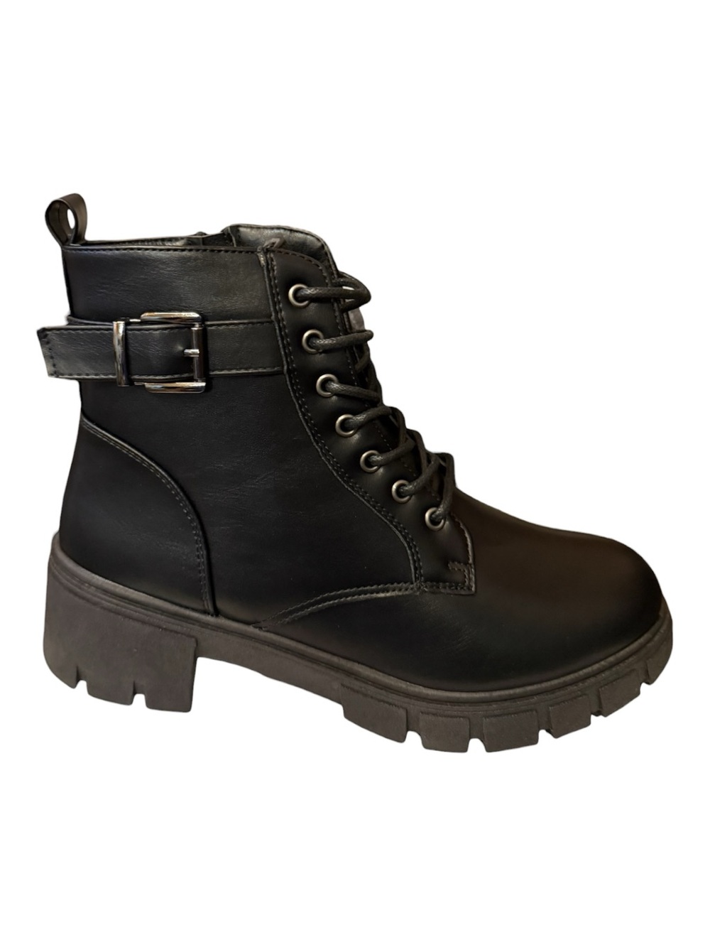 Wanted Supercross Black Combat Boots Size 6.5